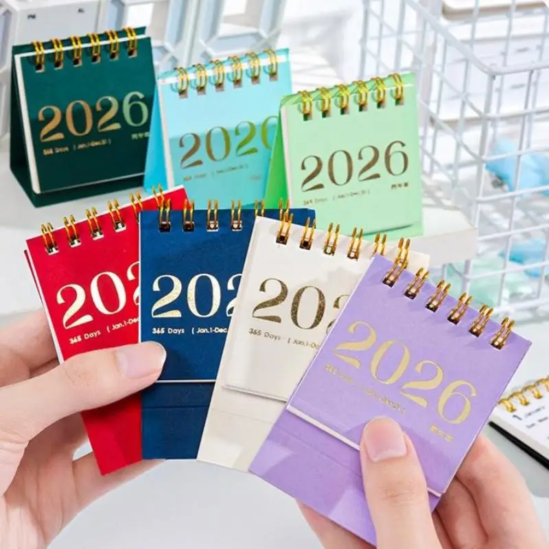 

2026 Creative Simple Planner Desktop Office Stationery Mini Small Desk Calendar Desktop Ornament Calendar Book New Year Gifts