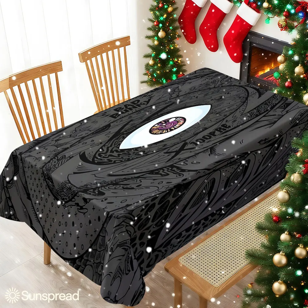 Mystic Eye Vortex Table Cloth Waterproof Tablecloth Spill Proof Table Cloth, Wipe Clean Table Cloth for Dining Camping