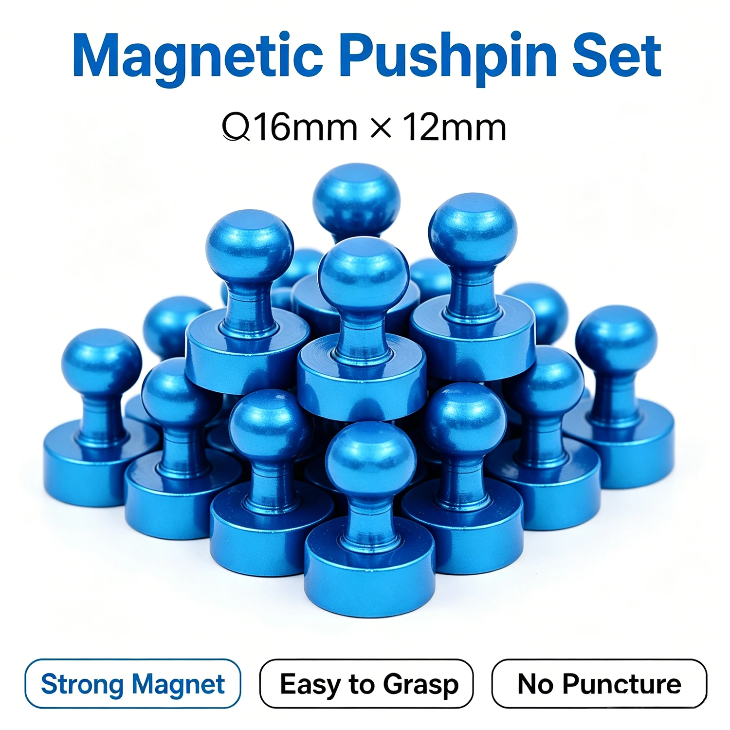 3/10/12pcs Super Strong Neodymium Magnetic Pushpins Sucker Thumbtack Durable Steel Magnet Push Pin for Refrigerator Whiteboard