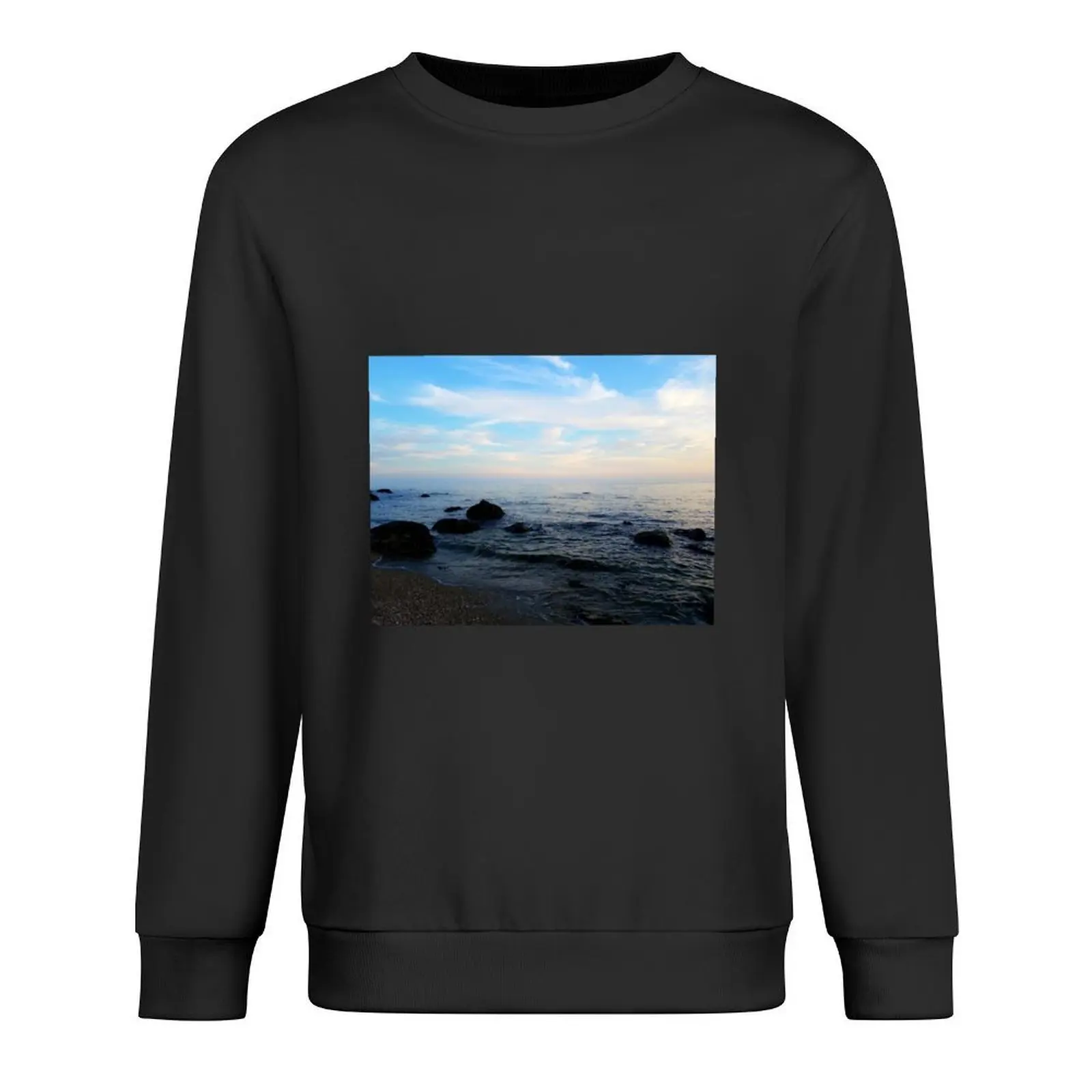 

Ocean Rocks Sunset 1 Pullover tracksuit men men's clothing korean clothes autumn jacket men sweatshirts