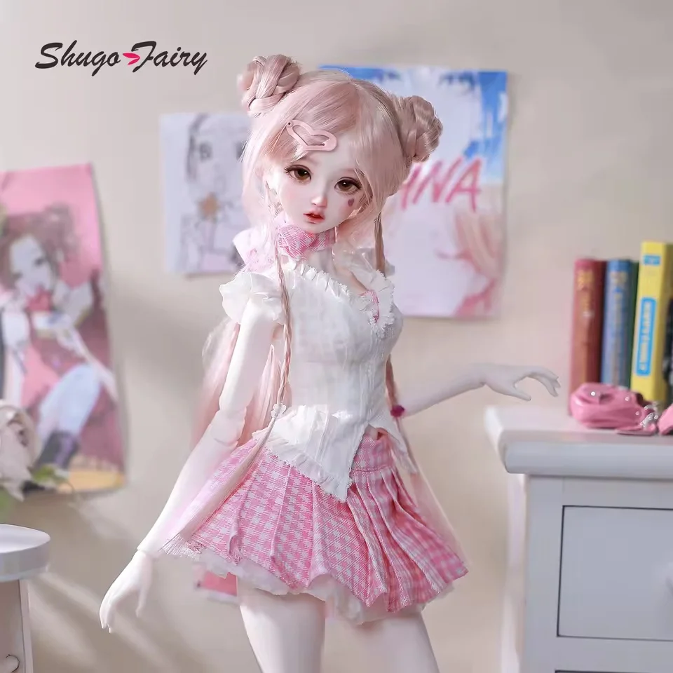 Anthea D BJD Doll 1/4 Captivating Joan Body Large Breasts Sweet Girl Shuga Fairy Jointed Dolls Pełny zestaw z peruką i strojem