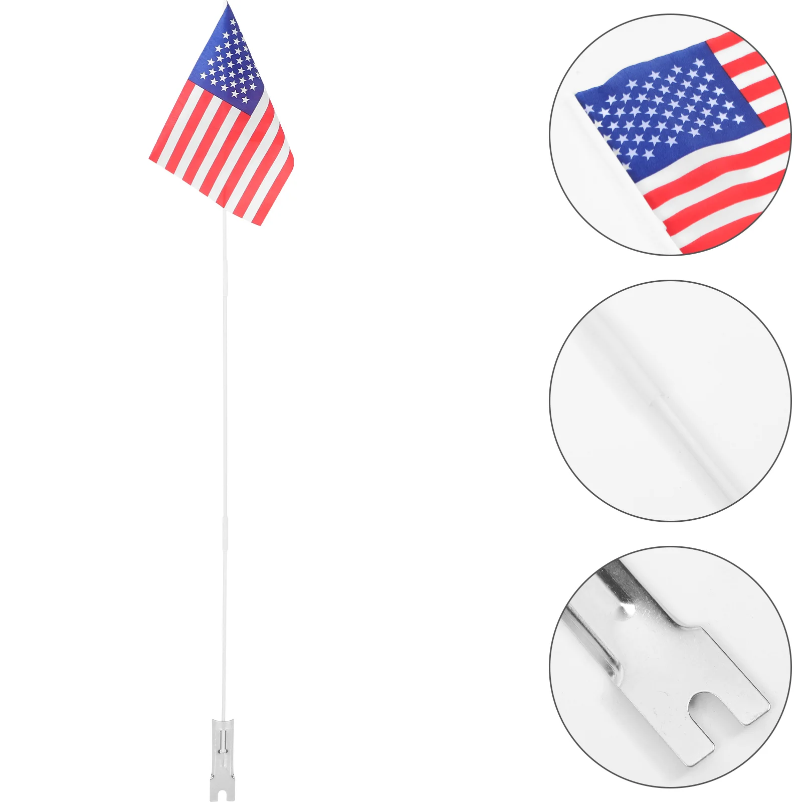 

Bicycle Handle Flag Flagpole Kid Bike Warning Flags Child Cycling Handlebar Usa