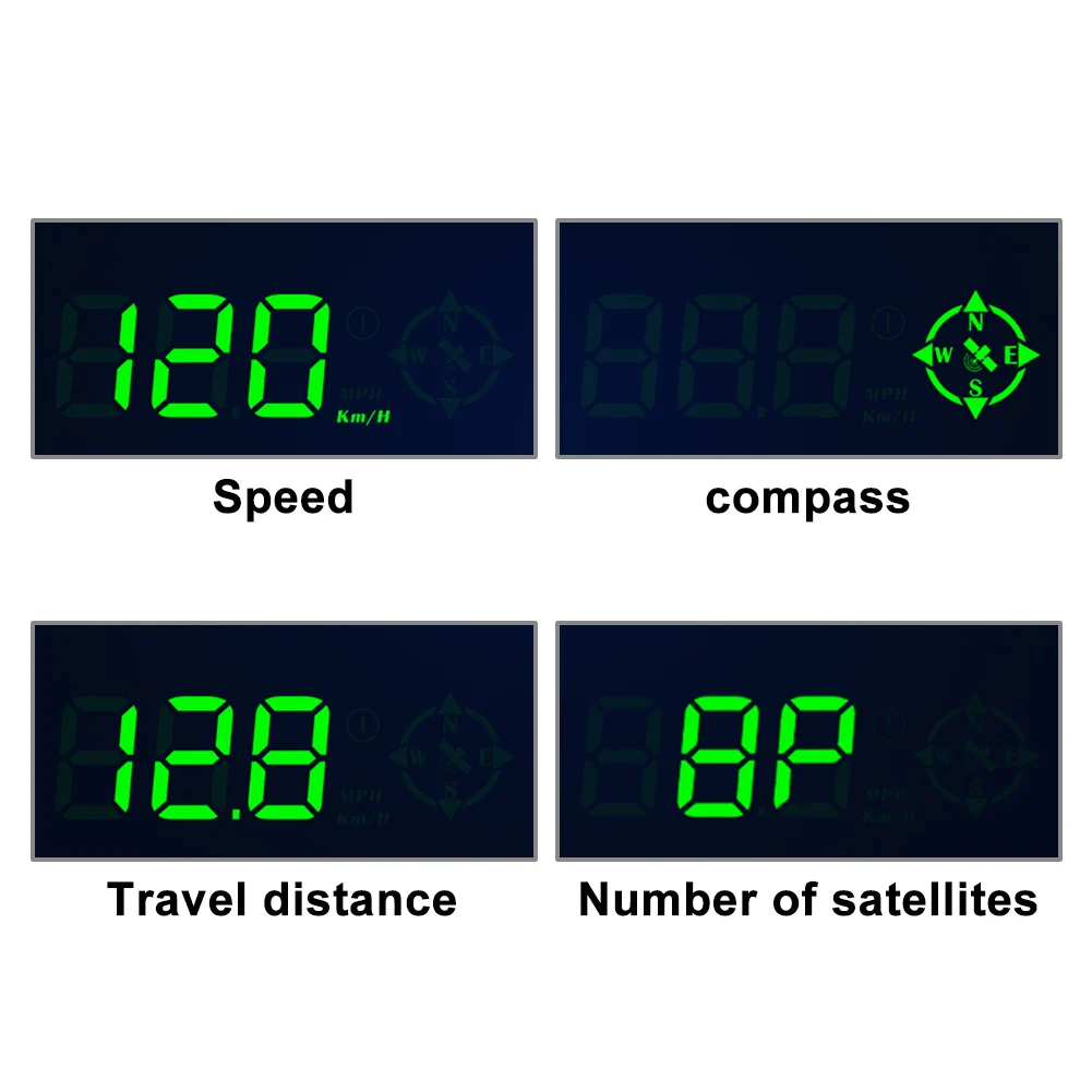 Universal G7 Carro GPS Head Up Display HUD Alarme de aviso de velocidade digital