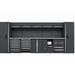 High Quality Garage Tool Cabinet with Drawers Tool Chest Workbench Steel Tool Black Red Stainless Garage Cabinets