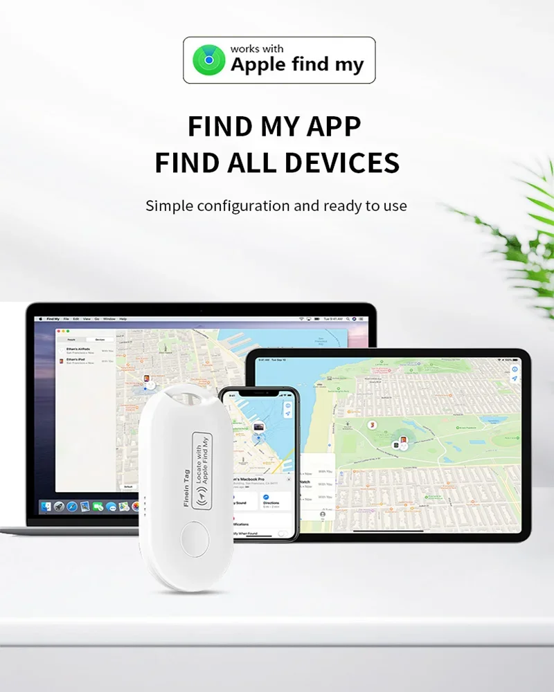 CPVAN Tracker Device For Apple iOS System Find My APP Child Finder Pet bike Bag Anti-loss GPS Tracker Smart Bluetooth AirTag