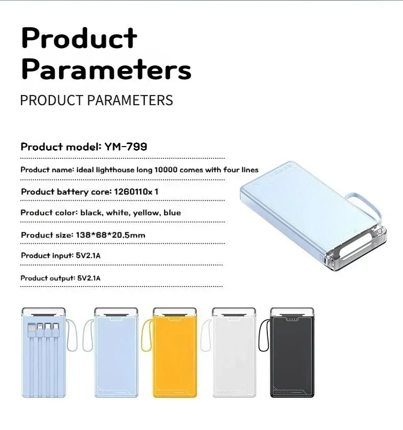 mini 50000mAh Power Bank Super Fast Chargr PowerBank Portable Charger External Battery Pack for iPhone Xiaomi Samsung