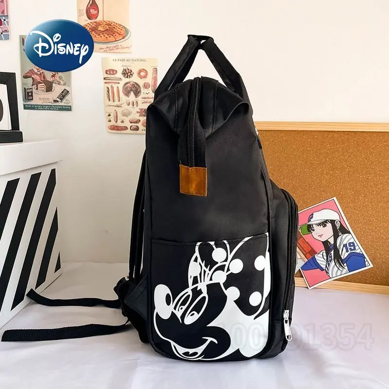 Disney-mochila para pañales de Mickey, bolso de bebé de marca de lujo, bolsa de pañales de moda de dibujos animados, mochila de gran capacidad