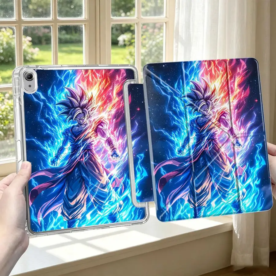 With Pen Slot Cover Tablet Case For Samsung Galaxy Tab S10 Lite A11 S9 Plus A8 S8 S7 FE A9 Plus Dragon Ball Cartoon Goku