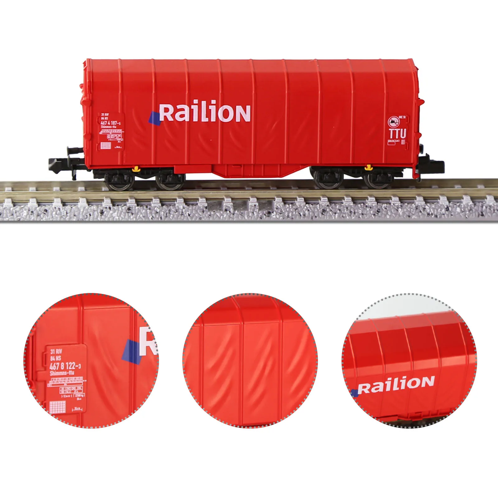 Evemodel 1 Unit Model Trains N Scale 1:160 Covered Coil Wagon Freight Cars C15062