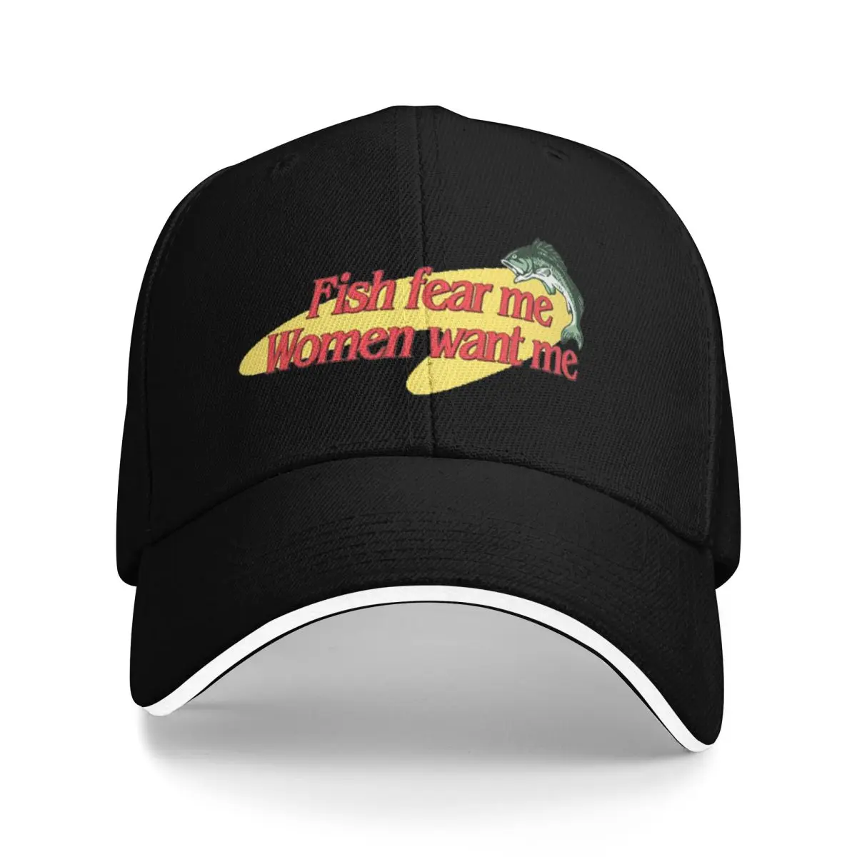 Original Fish Want Me Women Fear Me Summer Baseball Caps For Mens Unisex Male Beach Sun Hat Peaked Cap
