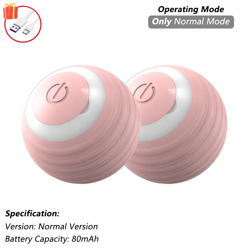 iLMH 1/2 PCS Cat Interactive Ball Toy Automatic Rolling Ball Faux Tail Rechargeable Smart Pet Electric Toy Pet Toy Imitate Mouse, image 12
