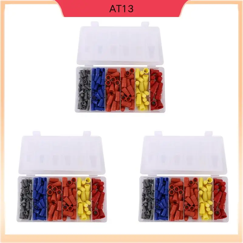 

AT13 540Pcs Electrical Wire Connectors Screw Terminals, Easy Twist On Connector Kit With Spring Insterted Wire Nuts Cap