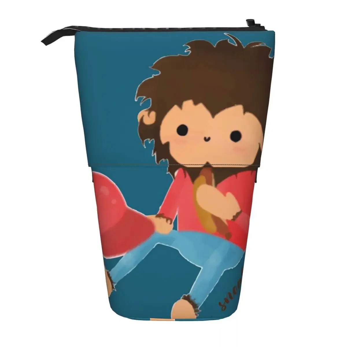 Sneaky Sasquatch Funny Big Head For Game Lover Reversible Pencil Case for Boys Girls Gifts Pen Box Pencil Bag