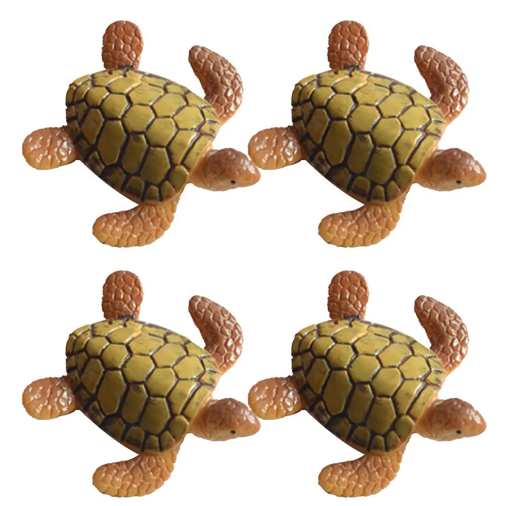 

4Pcs Turtle Ornament Creative Resin Moss Microlandscape Aquarium Decor Fish Tank Decoration Enhances Visual Appeal