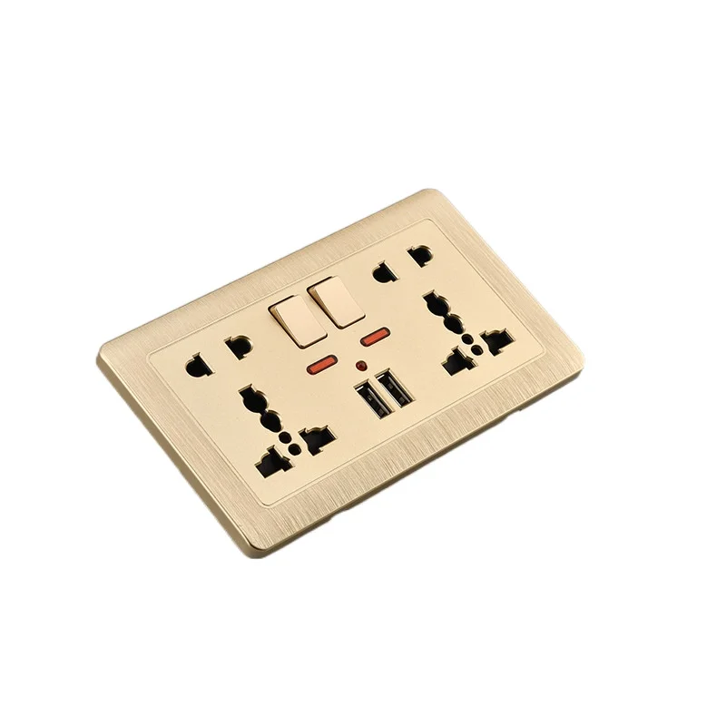 Depoguye UK standard Usb wall socket ,USB plug universal 5 hole outlet, 220v to usb Type-c  phone charging socket 146mm*86mm