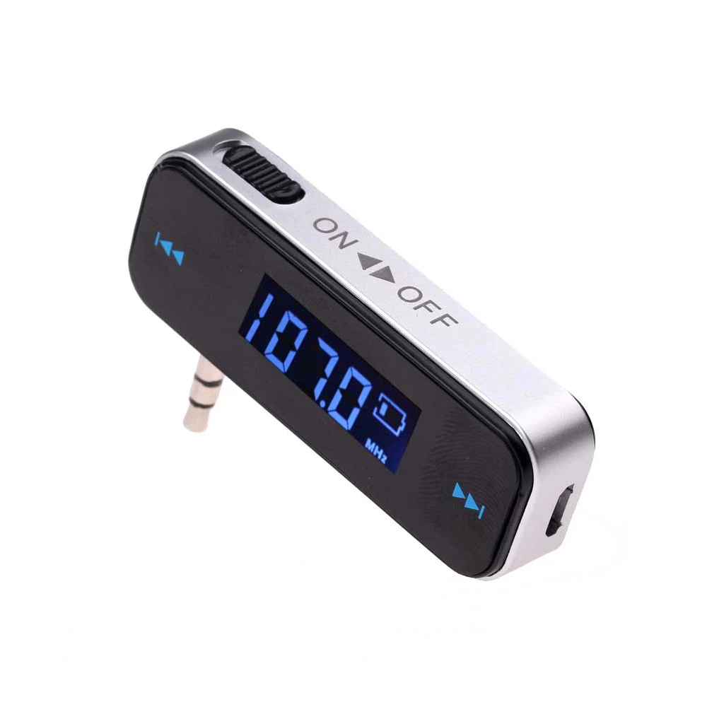 3.5mm Music Audio FM Transmitter Car Kit LCD Display Wireless HandsFree FM Modulator LCD Displaye For 3.5mm Phone