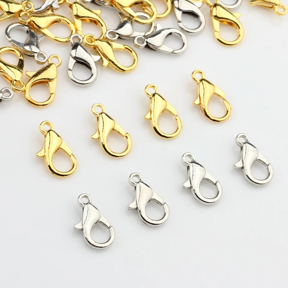 6*12mm Lobster Clasps 40pcs   Bracelet Necklace Connector Charms DIY Metal Jewelry Bracelet  Findings Free Shipping