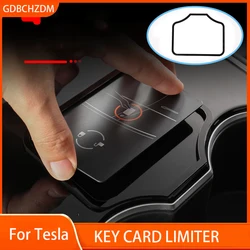 Car Engine Start Card Key Trim Frame Holder Fixer Limiting For Tesla Model 3 Y Modified Acrylic Limiter Car Interior Accessories