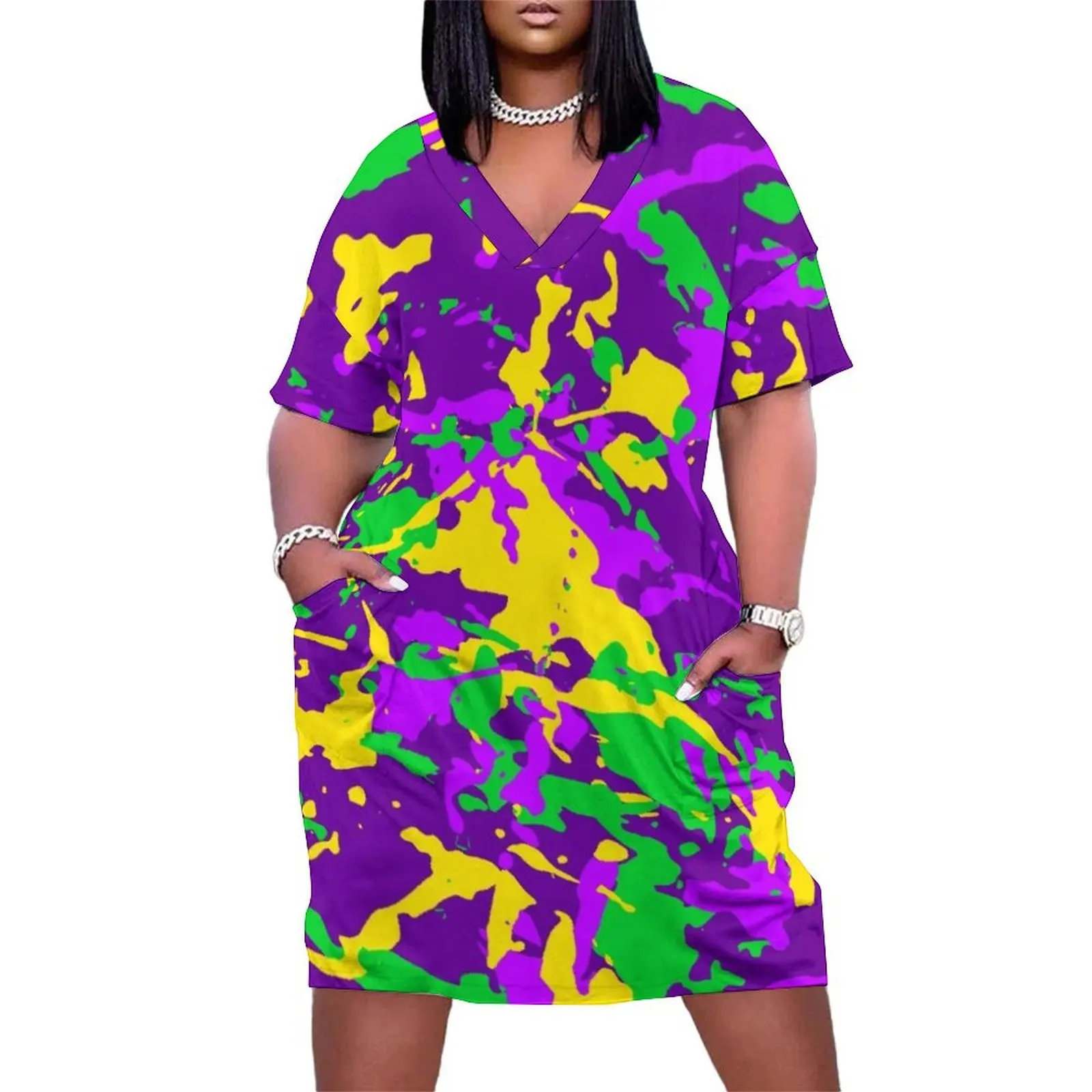 Mardi Gras Cajun Camo Loose Pocket Dress ladies dresses for women 2025 womens dress elegant party dress for women 2025