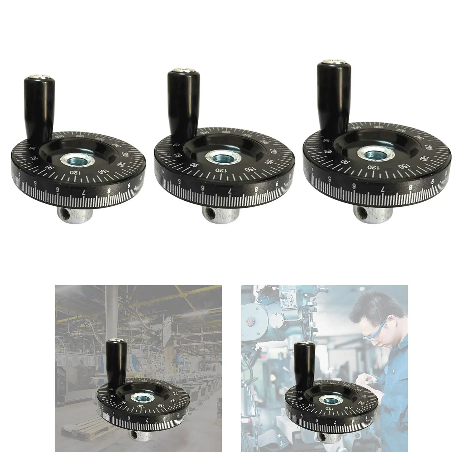 Industrial Bakelite Milling Handwheel Scale Handle Accessory for Lathe CNC Machine Grinder Repair