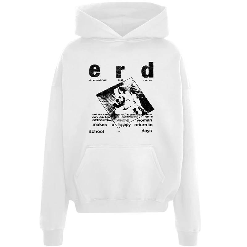 American ERD Hoodie Trend Brand Portrait Photo Print Sweatshirts Street Men Women Couples Loose Enfants Riches Deprimes Pullover