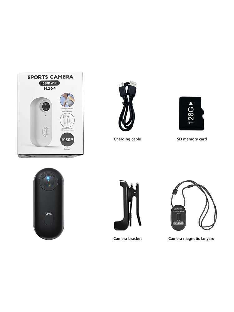 AliExpress 1080HD Mini Action Camera with Waterproof Shell WiFi Bike Camera Friendly Vlog Body Helmet Camera Thumb Size Premium Portable