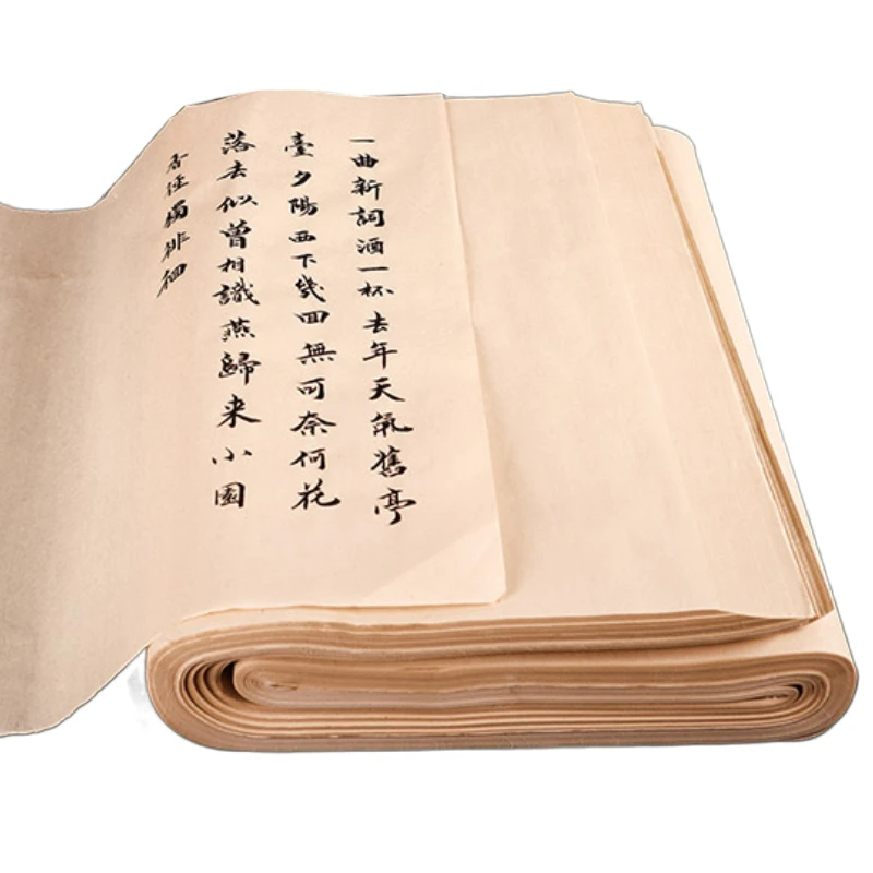 

Handmade Bamboo Pulp Xuan Paper Calligrapgy Brush Pen Writing Half Ripe Rice Paper Beginners Practice Special Blank Papel Arroz