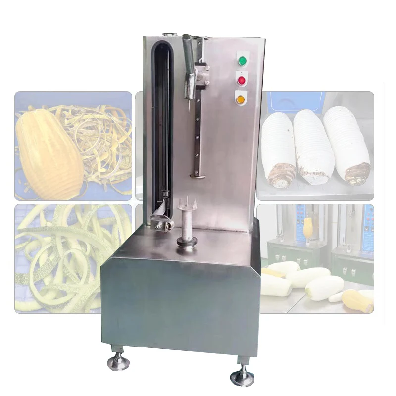 Pelador eléctrico comercial de frutas, jacquar, eliminador automático de piel de piña, pelador de coco y corer, máquina peladora de calabaza y mantequilla