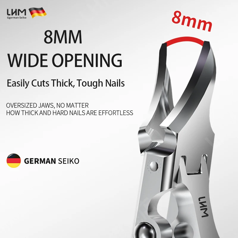 مقص أظافر القدم لكبار السن، أظافر سميكة، قصافة أظافر شديدة التحمل، مقصات أظافر احترافية مزودة بملف أظافر وP