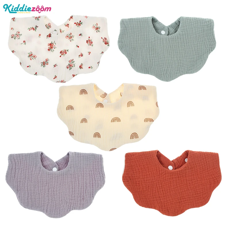 5 Stks/partij Baby Speeksel Handdoek 100% Katoen Vier Seizoen Unisex Effen Kleur Slabbetjes Pasgeboren Schattige Slabbetjes Meisje Jongen 0-18