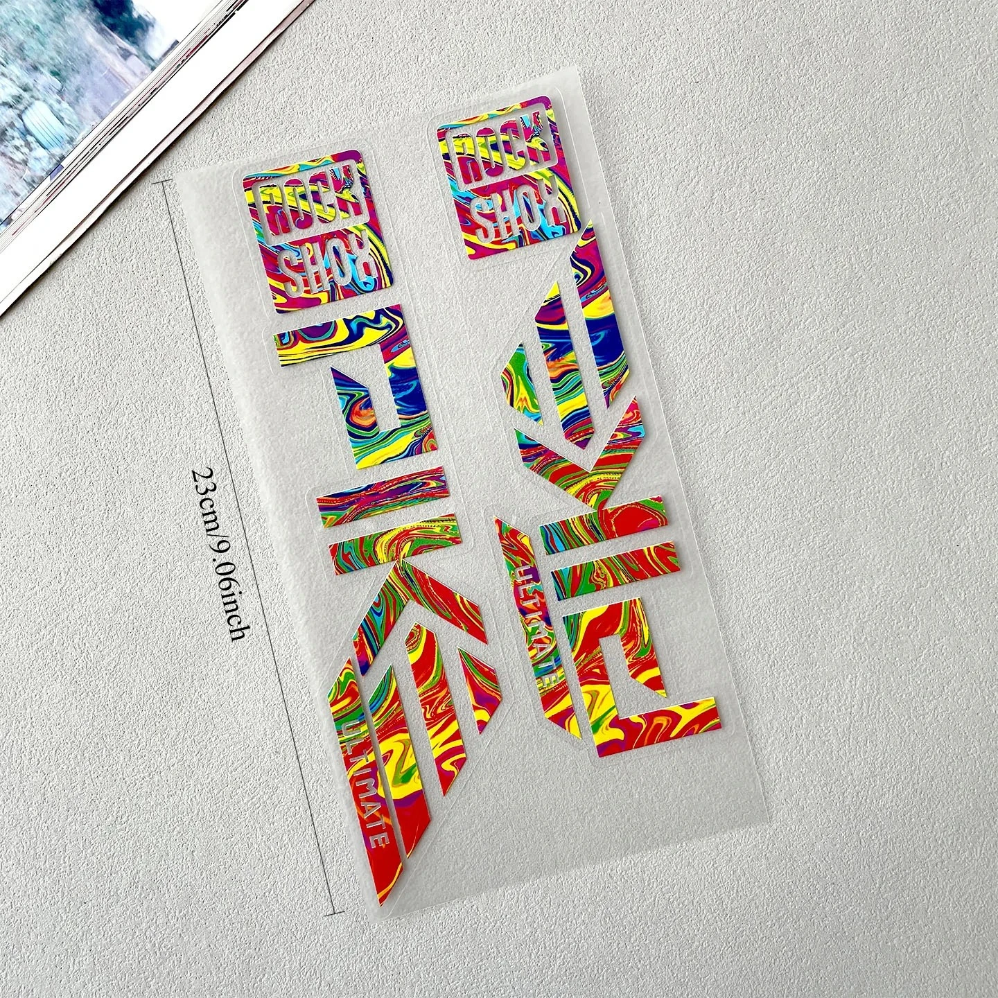 1set RockShox Pike Ultimate UV Vinyl Stickers, Transparent Decals For Mountain Bike Front Fork Decor