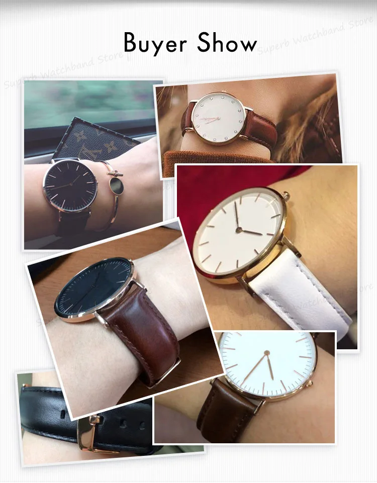 Dw دانيال ولينغتون حزام ساعة ، مصنوع من جلد البقر الناعم ، جلد طبيعي ، مقاوم للماء ، للرجال والنساء ، 14 مللي متر ، 16 مللي متر ، 18 مللي متر ، 20 مللي متر