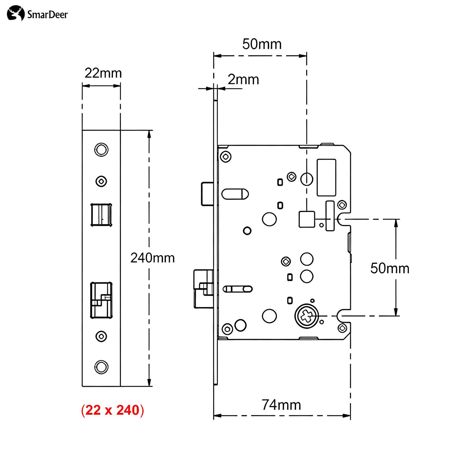 Adaptive Electronic Lock Body for Smart Lock Fingerprint Lock gallery 4
