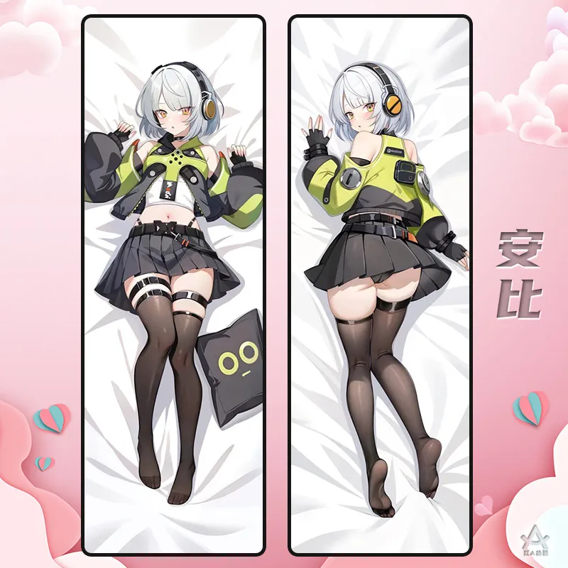 Anime Zenless Zone Zero Nicole Anby Demara Cosplay federa per tutto il corpo poggiatesta morbido peluche federa biancheria da letto Decor Gift