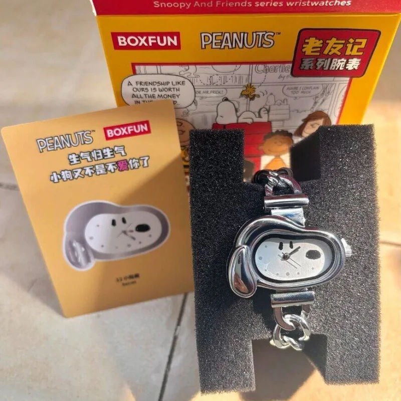 Nueva caja ciega de reloj misterioso coleccionable Snoopy & Friends-relojes sorpresa de dibujos animados, conjunto de regalo para niños/adultos, juguetes Unisex