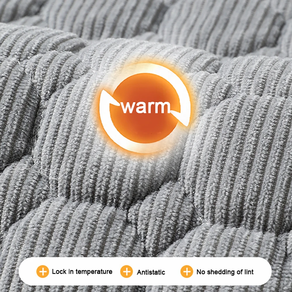 Warm Corduroy Dog Bed, Fluffy Plush Reversible Pet Mat for Winter, Foldable Travel Crate Pad for Cats and Dogs, Soft Fleece