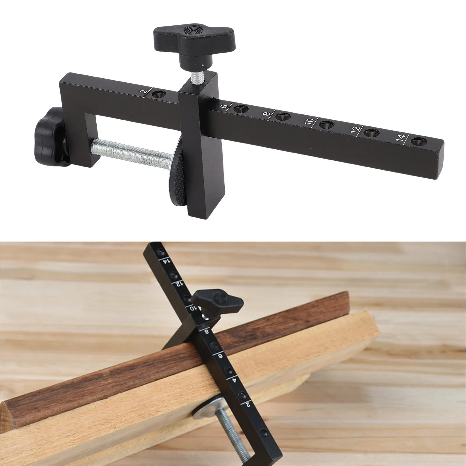 

Desk C Clamp Extra Wide Range 0-5.6in Table Mount Holder with Fine Tuning Screw Wide Throat Saw Clamp for Woodworking Craft