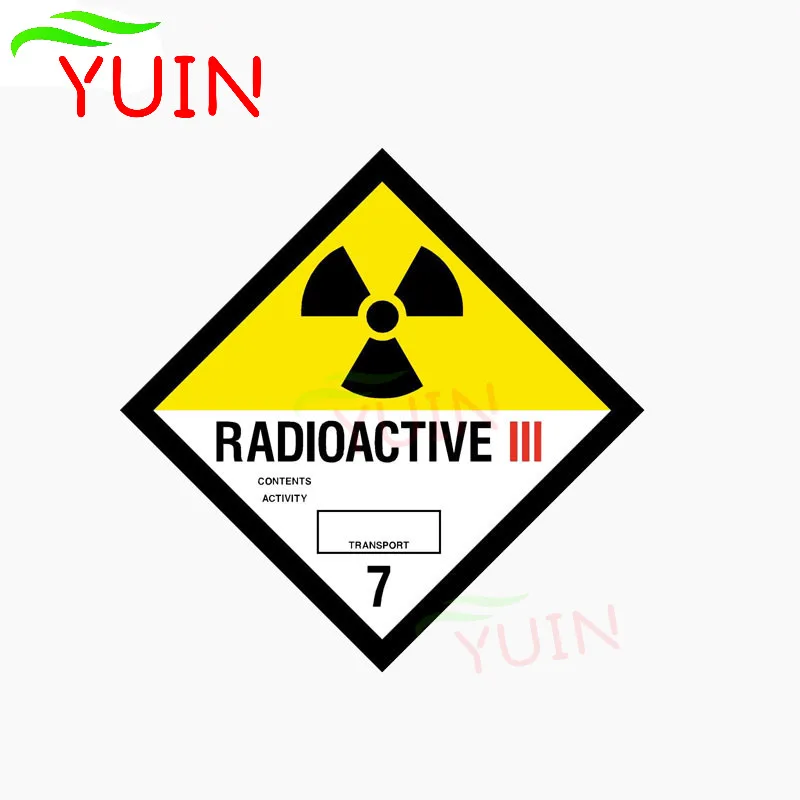 RADIOACTIVE Car Sticker Personality Cars Accessories Decal PVC Window Bumper Decoration High Quality Waterproof Decals 10*10cm