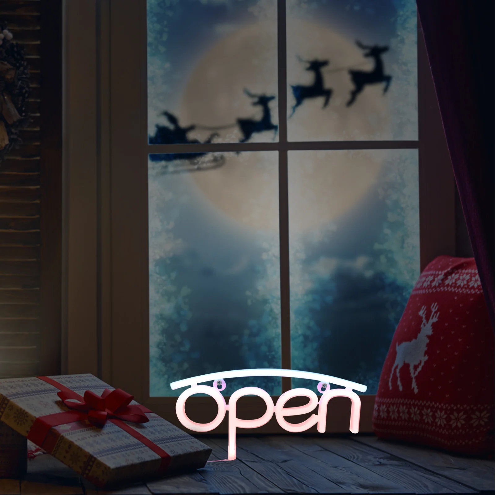 

1pc Neon Light Sign For Wall Decor Open Led Neon Lamp Bar Restaurant Party Wedding Christmas Holiday Decorations Led Wall Decor