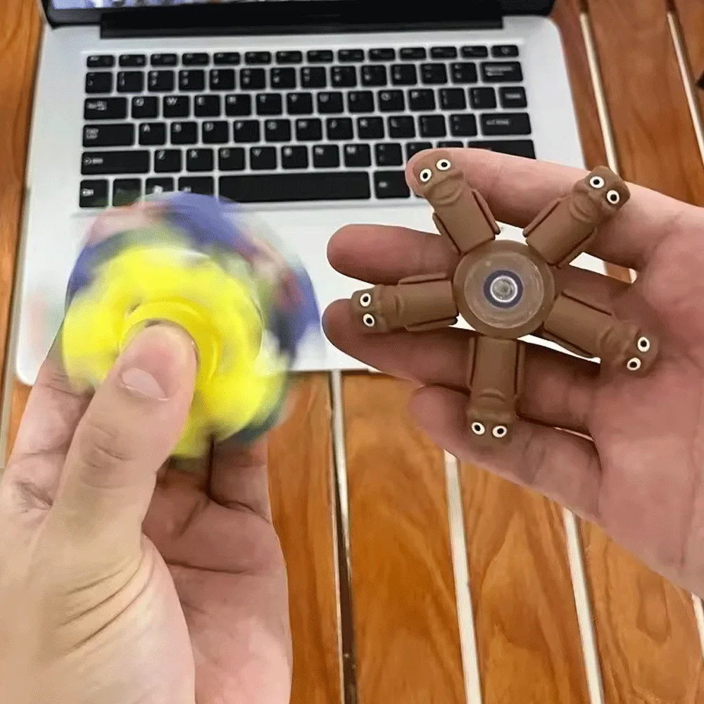 イタリアンブレインロット タン デフォームド フィジェットスピナー チェーントイ アンチストレス ハンドスピナー ベントトイ 大人用 ストレス解消 フィジェット センサリージャイロ