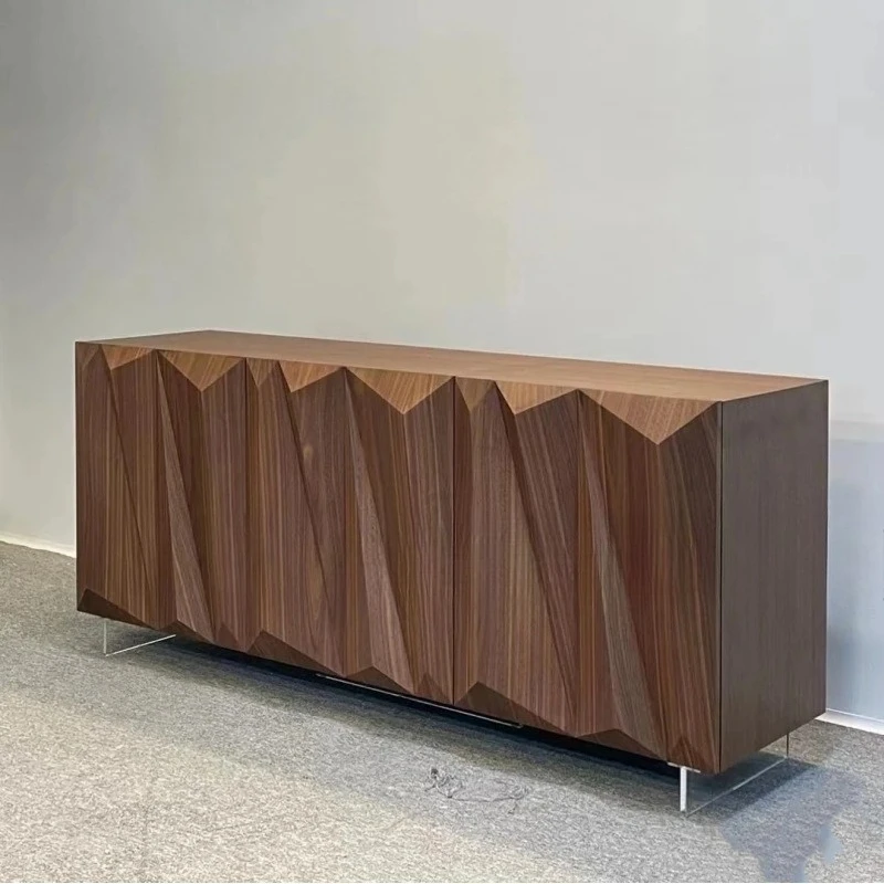 

Nordic retro style dining side cabinet living room bucket cabinet Japanese-style solid wood storage cabinet modern design