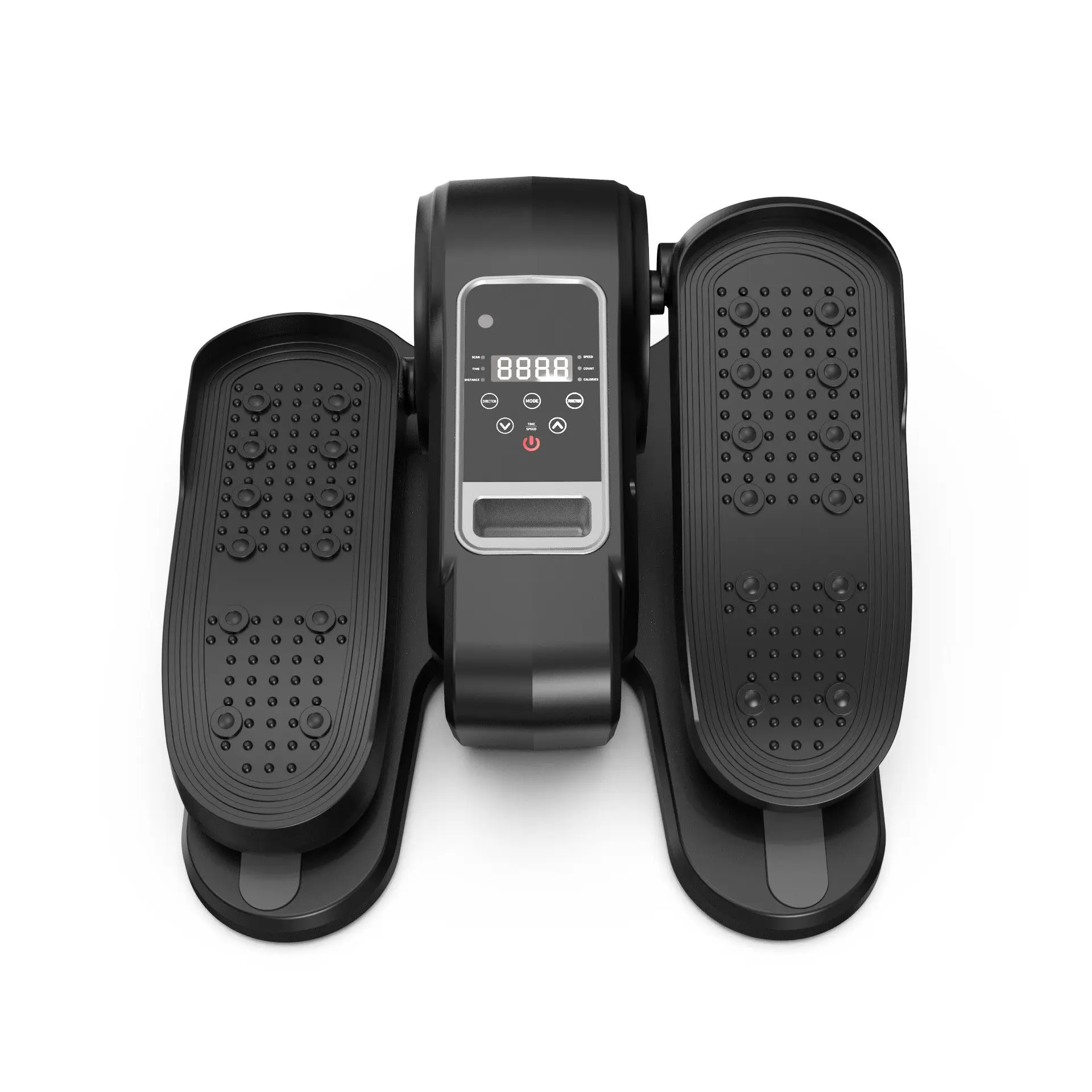 Under Desk Elliptical Machine Electric Portable Foot Pedal Exerciser with LCD Display Adjustable Speed Non-Slip Footplate for