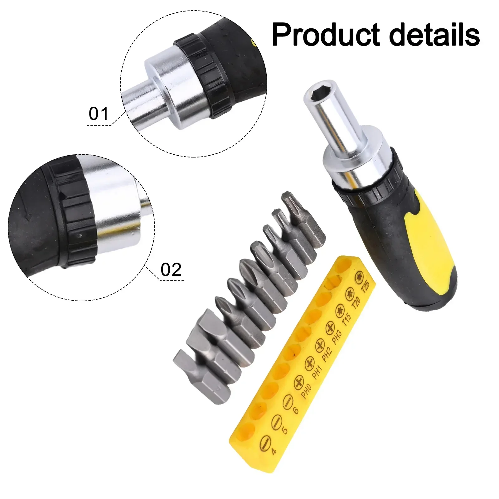 Быстрый ключ с храповым механизмом Отвертка с храповым механизмом Металлический материал Мини-ключ с храповым механизмом Регулируемый направление Ручка без усталости