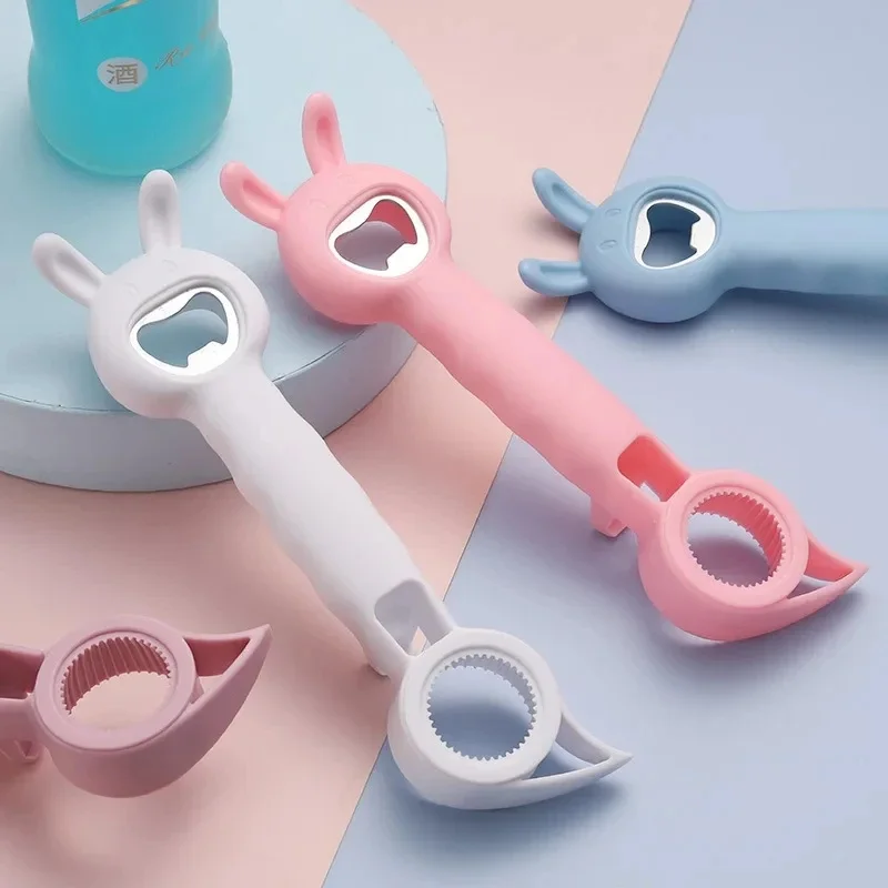 1/2/3/4Pcs Beer Bottle Opener Multi-Purpose Beverage Jar Can Bottle Opener Plastic Corkscrew Dining Bar Gadgets Kitchen Tool