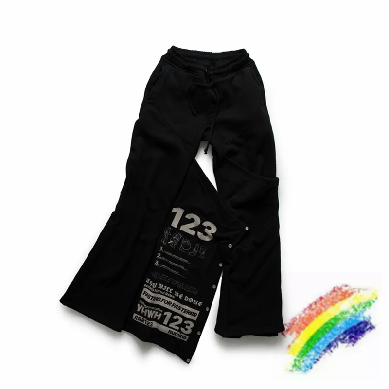 

RRR123 EMERGENCY PRAYER SWEATPANTS Cargo Pants Men Women 1:1 High Quality Drawstring Black Zipper RRR-123 Pants Overalls