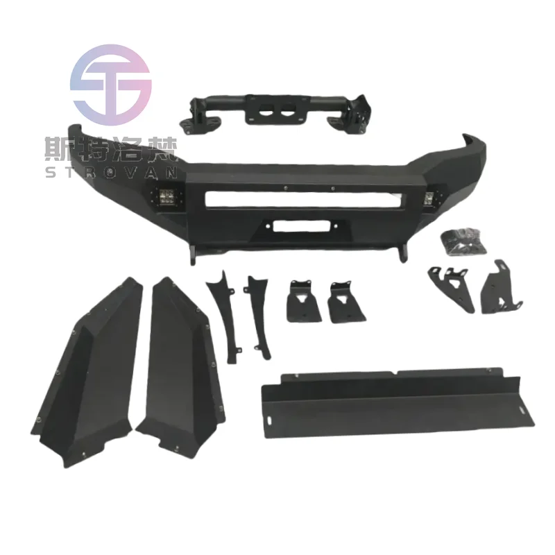 

Новый высококачественный передний бампер для пикапа Toyota Hilux Rocco 2019 года с вырезами под противотуманные фары, повышенная защита