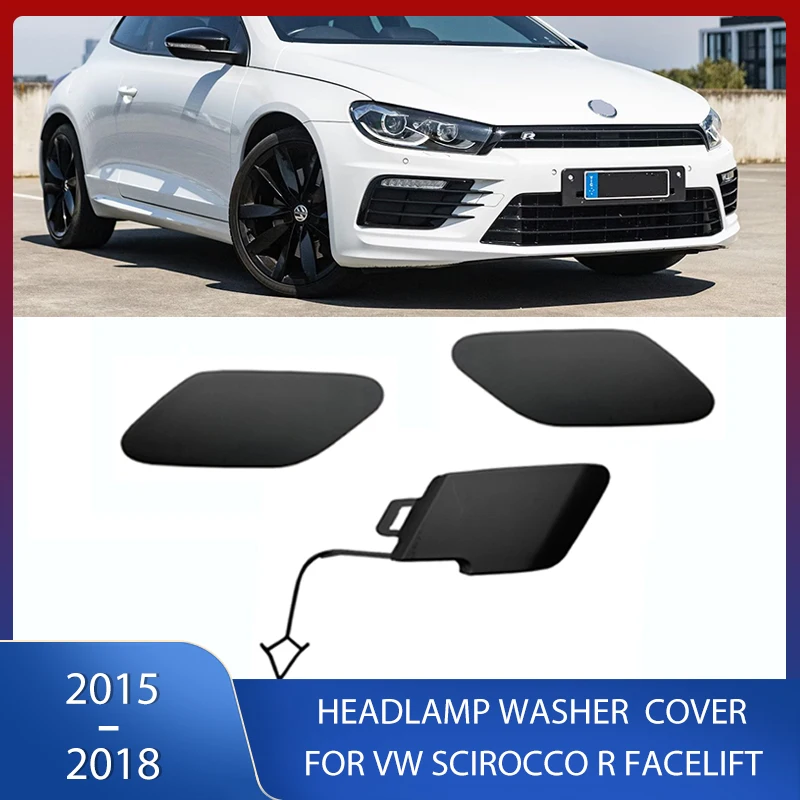 Front Bumper Headlamp Washer Covers Tow Hook Cover For Volkswagen VW Scirocco R Facelift 2015-2017 2018 1K8807937A