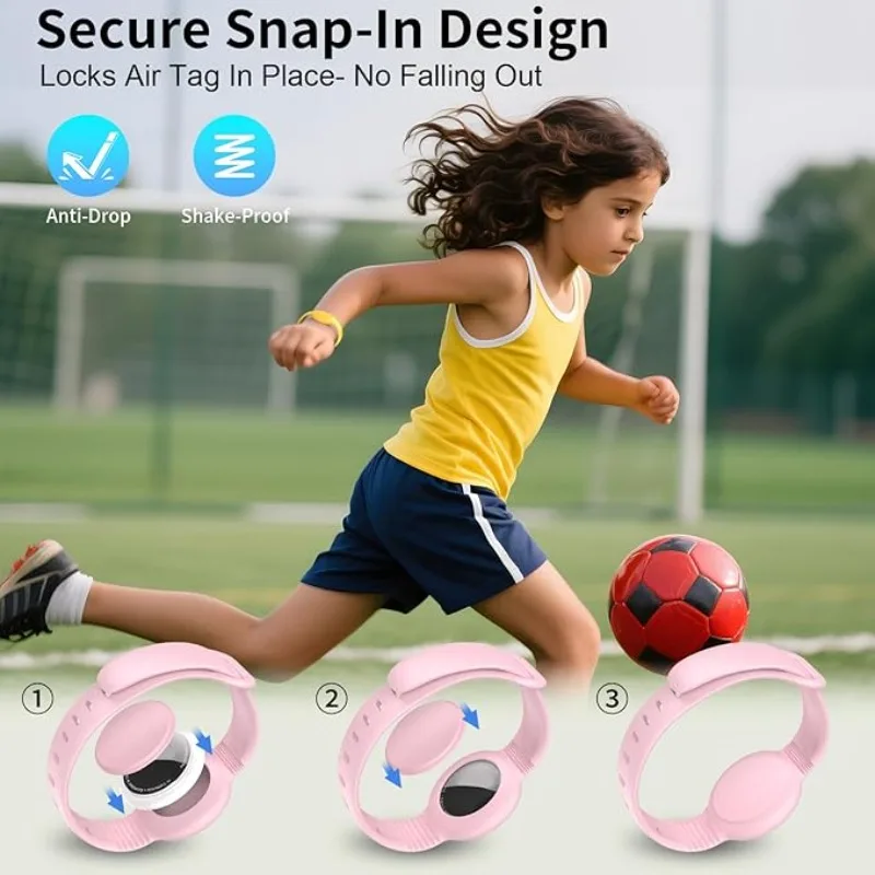 Gelang Silikon Tahan Air untuk AirPods AirTag - Casing Pelindung Anti-Hilang, Sangat Cocok untuk Anak-Anak & Dewasa