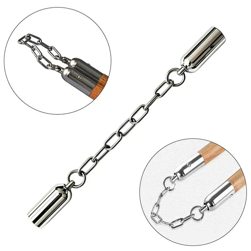 Stainless Steel Nunchaku Connector Chain Heavy Duty Anti-wear Swivel Link for DIY Martial Arts Flail Home Training Accessories
