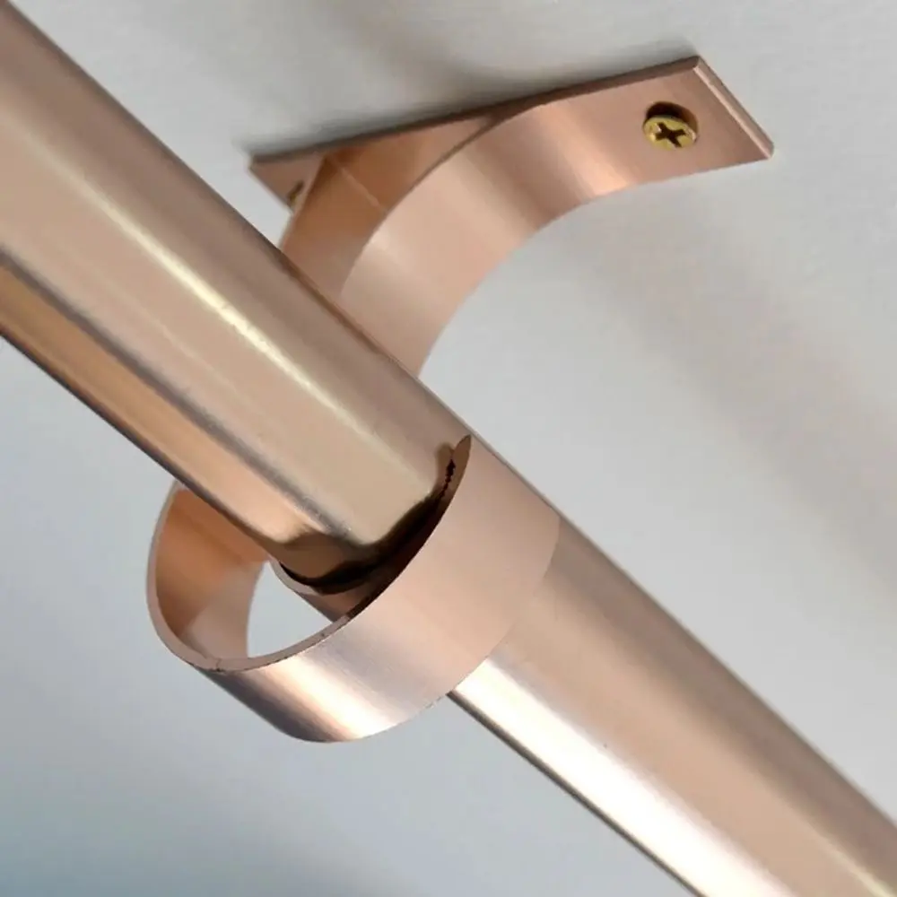 

1Pc Home Ceiling Curtain Rod Brackets Wall-Mounted Aluminum Alloy Rod Installation Hook Thickening Crossbar Fixing Clip